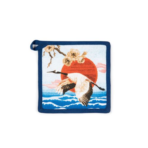 Presina, con aironi, stile orientale, 20x20 cm