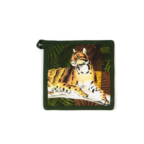 Presina, con leopardo, 20x20 cm
