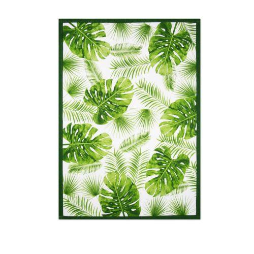 Canovaccio, 100% cotone, foglie e felci, 50x70 cm