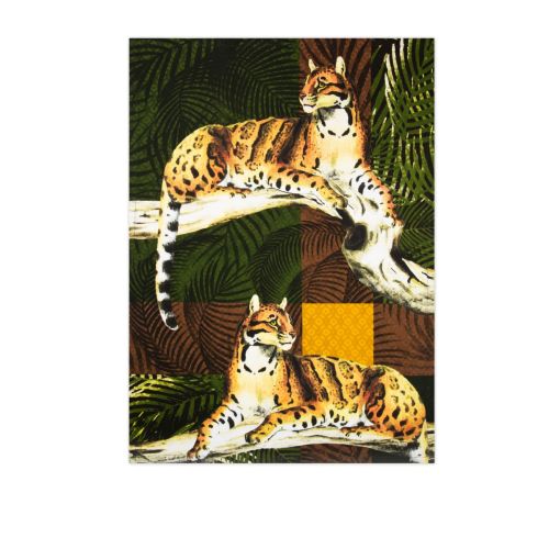 Canovaccio, 100% cotone, leopardi, 50x70 cm