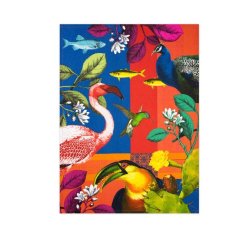 Canovaccio, 100% cotone, flora e fauna, 50x70 cm