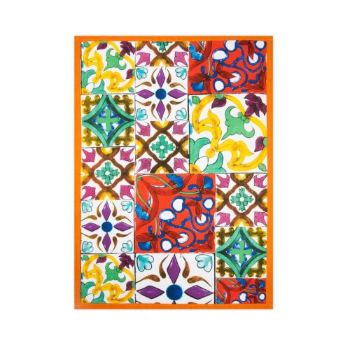 Canovaccio, 100% cotone, maioliche, 50x70 cm