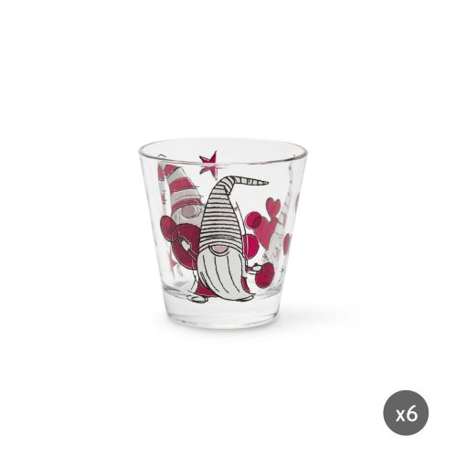 Bicchieri acqua, 6 pezzi, natalizi