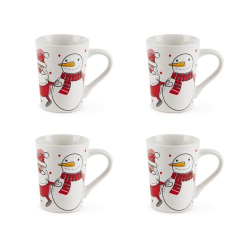 Tazze tipo mug, 4 pezzi, natalizie