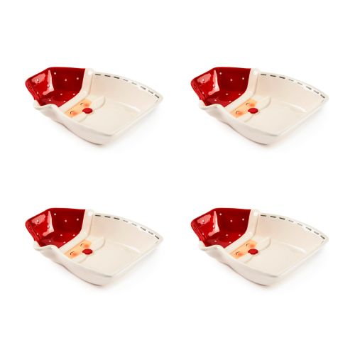 Set 4 ciotole, babbo natale, ceramica
