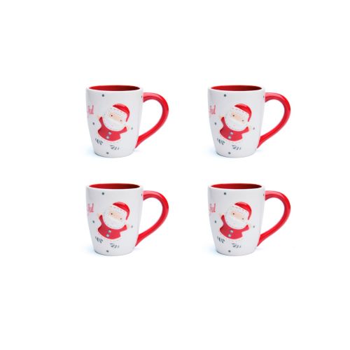 Tazze tipo mug, 4 pezzi, natalizie, ceramica