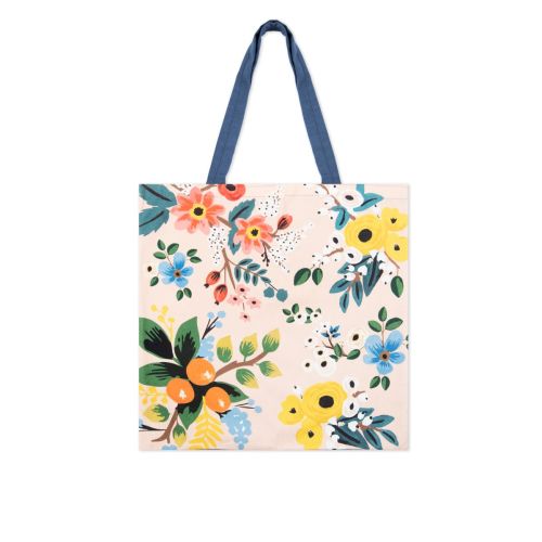 Shopper con fiori, fiori frida, in cotone e poliestere