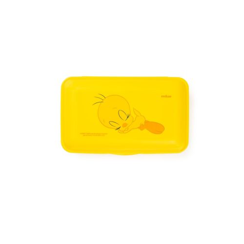 Contenitore portapranzo con posate, titti, giallo