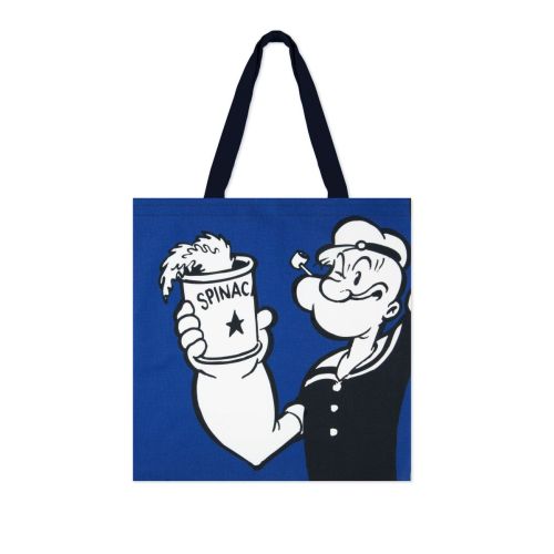Shopper con braccio di ferro, in cotone e poliestere