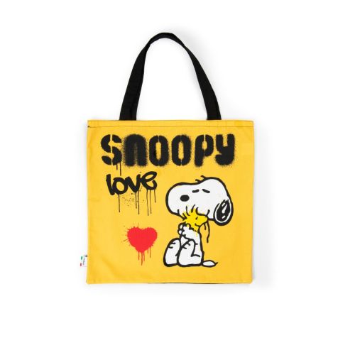 Shopper con snoopy, peanuts, in cotone e poliestere