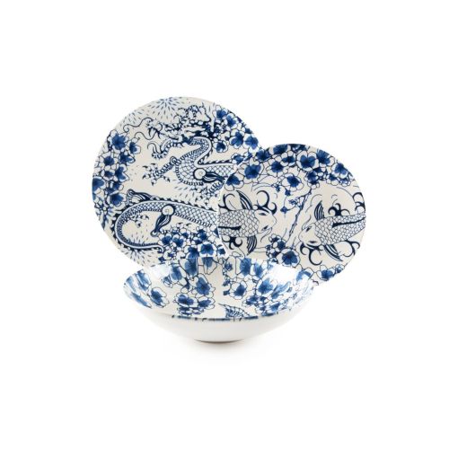Servizio piatti, multicolore, porcellana/stoneware, 18 pezzi