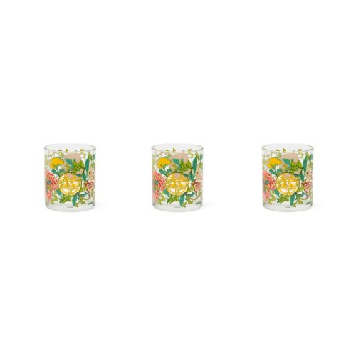 Bicchieri acqua, 3 pezzi, stile cinese
