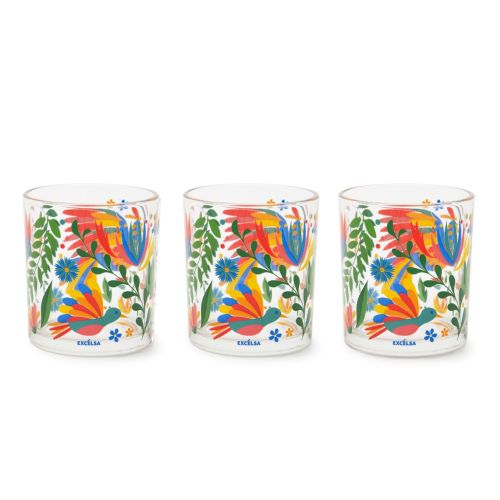 Bicchieri acqua, 3 pezzi, stile messicano