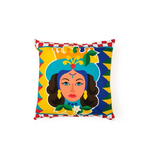 Cuscino decorativo, stile siciliano, 45x45 cm