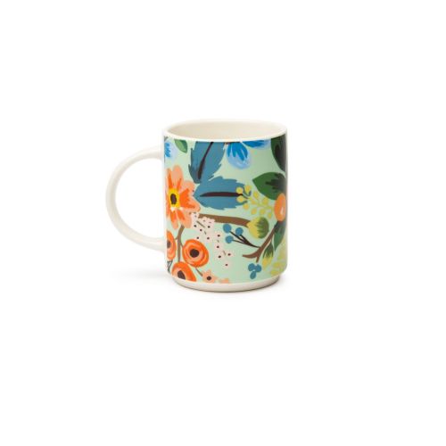 Tazze stile mug, 4 pezzi, floreale, impilabili