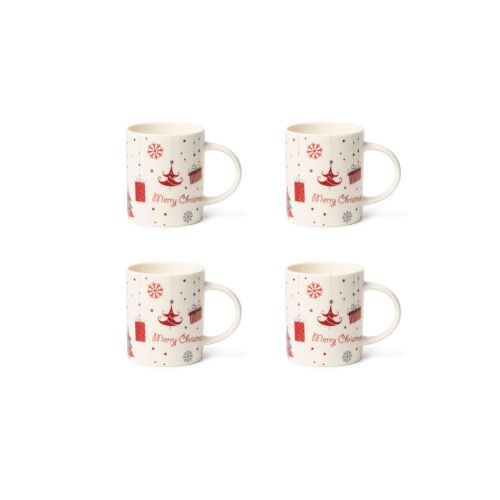 Tazze tipo mug, 4 pezzi, natalizie