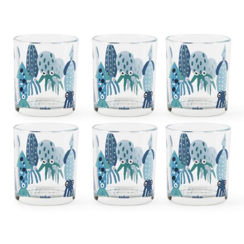 Bicchieri acqua, 6 pezzi, calamari