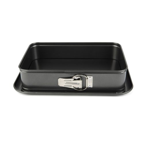 Teglia rettangolare apribile, acciaio, 28x19 cm