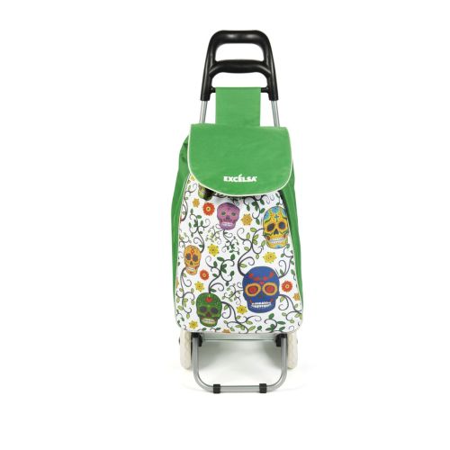 Carrello della spesa, multicolore, con teschi, 38 litri