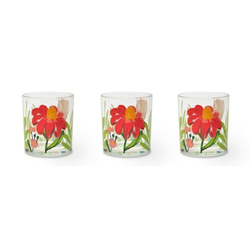 Bicchieri acqua, 3 pezzi, stile primaverile