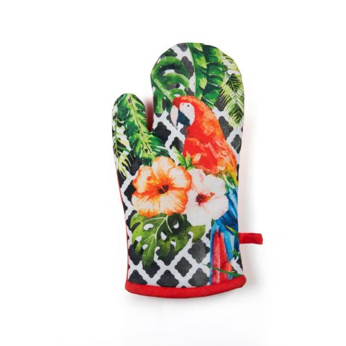 Guanto forno, stile tropicale, 32x18 cm
