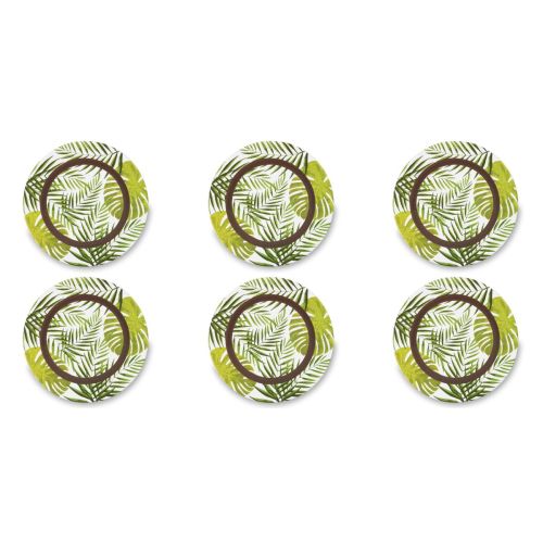 Sottopiatti, 6 pezzi, foglie e felci, multicolore