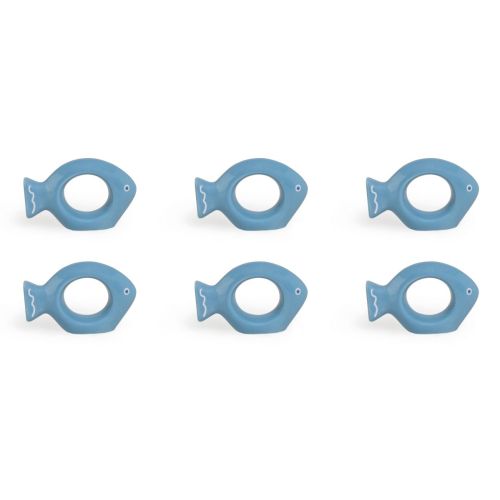 Portatovaglioli, 6 pezzi, forma di pesce