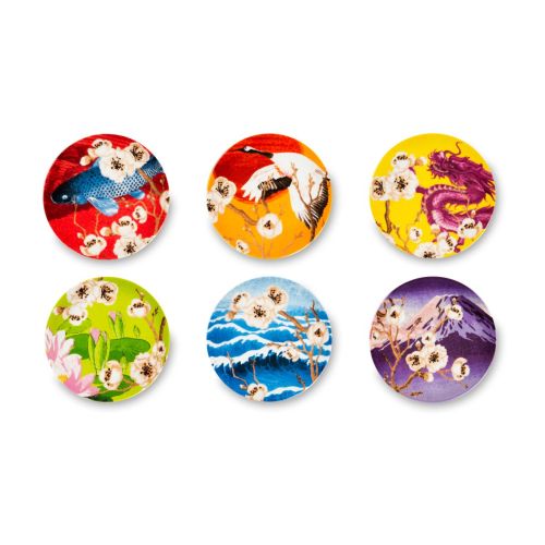 Piattini aperitivo, 6 pezzi, stile giapponese