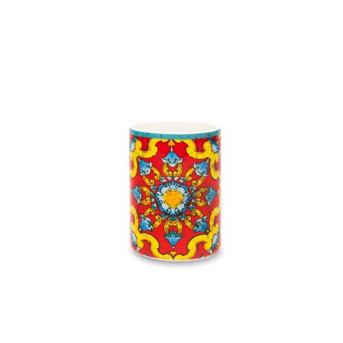 Portautensili, cilindrico, mediterraneo, ceramica