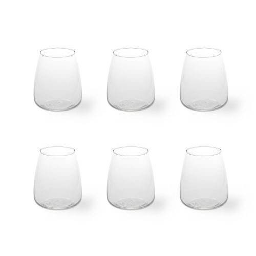 Bicchieri acqua, 6 pezzi, vetro trasparente