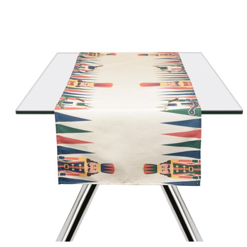 Runner, fantasia natalizia, 100% cotone, 45x140 cm