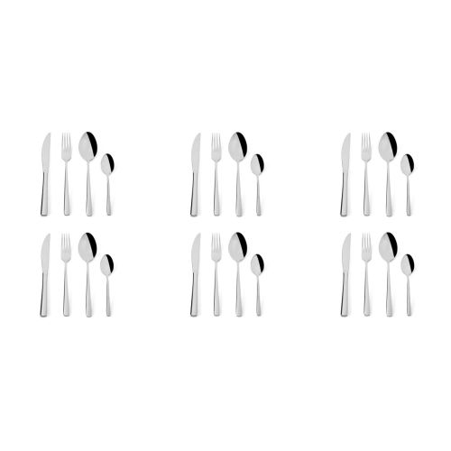 Posate, 24 pezzi, acciaio inox, alto spessore