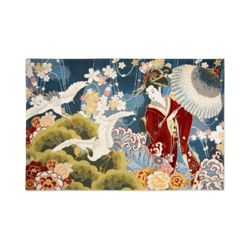 Tappeto arredo, stile orientale, multicolore, 165x110 cm