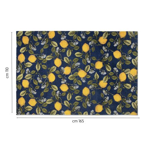Tappeto arredo, con limoni, multicolore, 165x110 cm