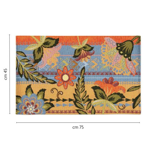 Tappeto da cucina, fiori, 45x75 cm