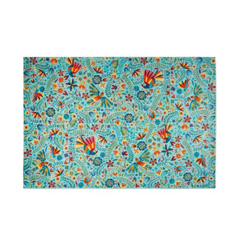Tappeto arredo, stile messicano, multicolore, 165x110 cm