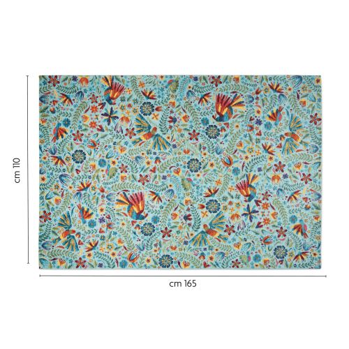 Tappeto arredo, stile messicano, multicolore, 165x110 cm