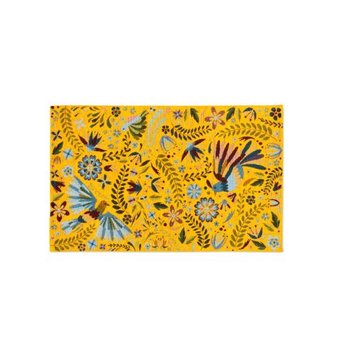 Tappeto da cucina, fantasia fiori messicani, 45x75 cm