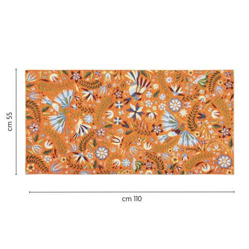 Passatoia da cucina, fantasia fiori messicani, 55x110 cm