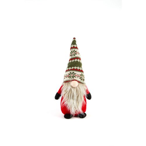 Gnomo decorativo con barba, fermaporta, natalizio, 43 cm