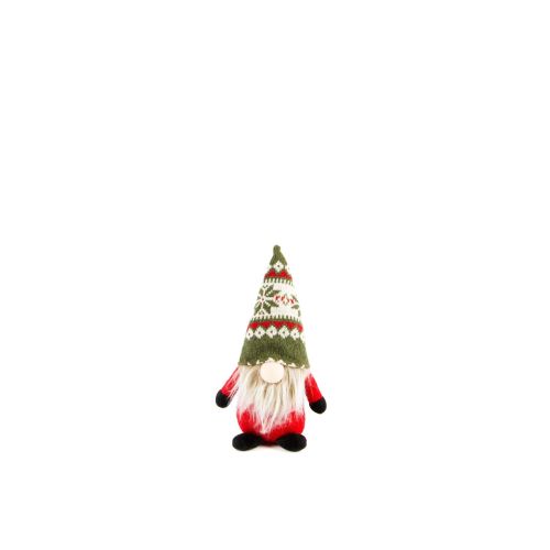 Gnomo decorativo con barba, fermaporta, natalizio, 28 cm