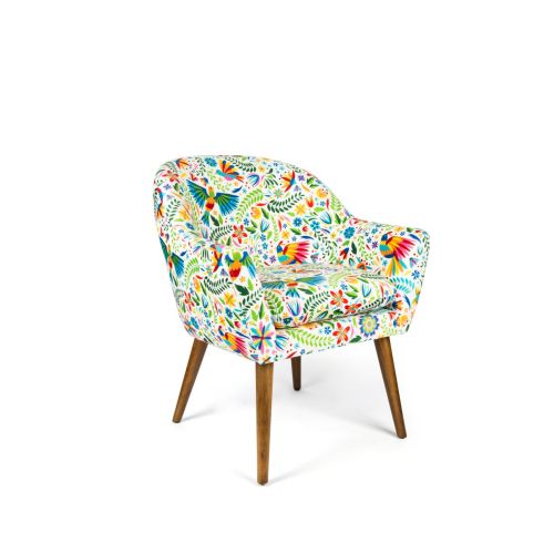Poltrona, fantasia fiori messicani, multicolore