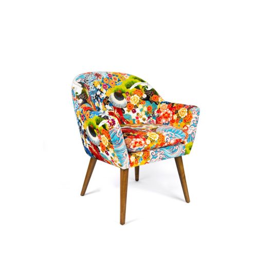 Poltrona, stile orientale, multicolore