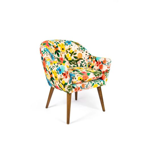 Poltrona, floreale, multicolore