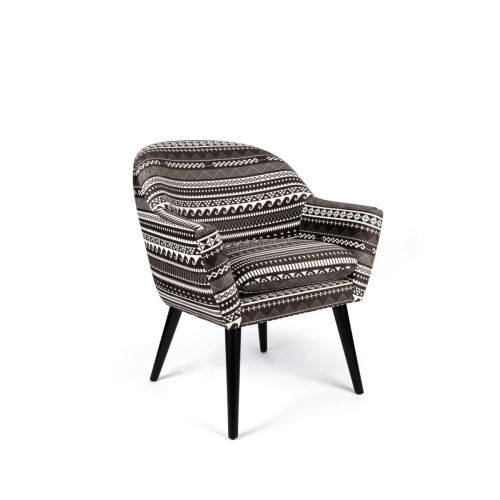 Poltrona, stile etnico, bianco e nero