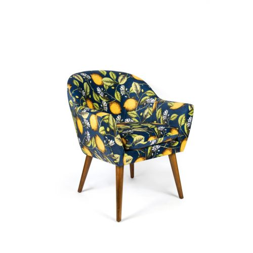 Poltrona, con limoni, multicolore