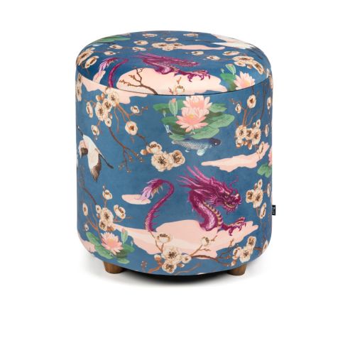 Pouf con contenitore, imbottito, stile orientale