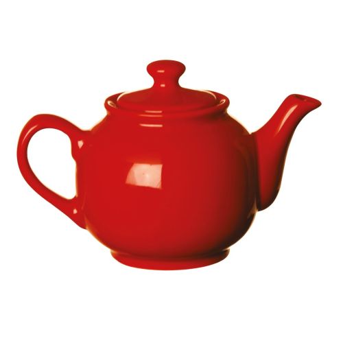 Teiera, rosso, porcellana