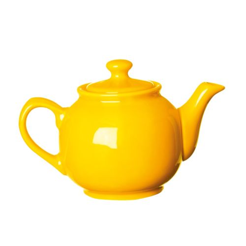 Teiera, giallo, porcellana