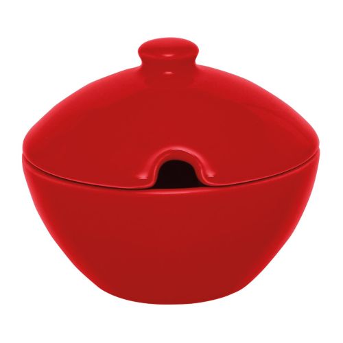 Formaggiera/zuccheriera, rosso, porcellana
